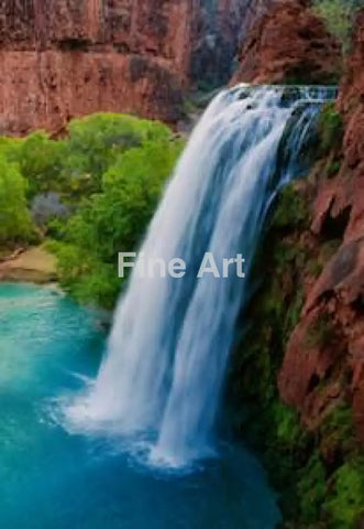 2070 - Havasu Falls--Photo By Brian Rueb Wall Art Home Decor -Art -Fine Photography Metal Canvas